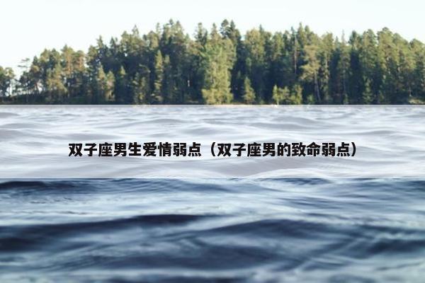 双子座男生爱情弱点（双子座男的致命弱点）