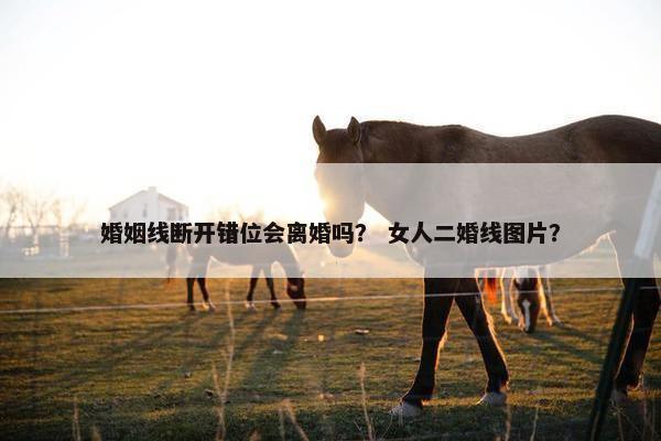 婚姻线断开错位会离婚吗？ 女人二婚线图片？