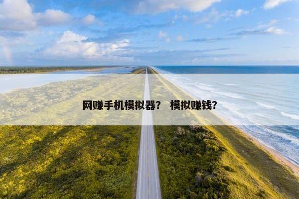 网赚手机模拟器？ 模拟赚钱？