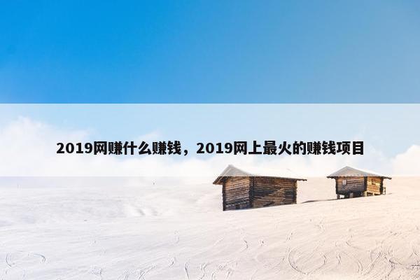 2019网赚什么赚钱，2019网上最火的赚钱项目