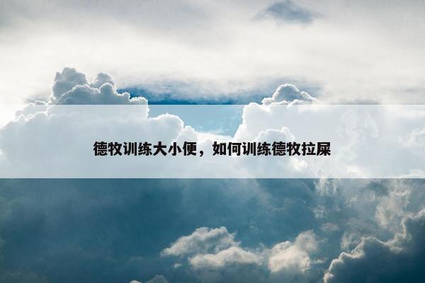 德牧训练大小便，如何训练德牧拉屎