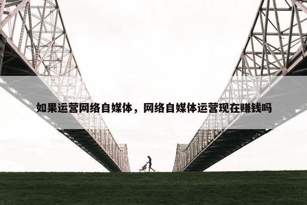如果运营网络自媒体，网络自媒体运营现在赚钱吗