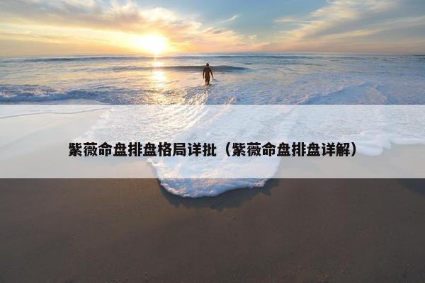 紫薇命盘排盘格局详批（紫薇命盘排盘详解）