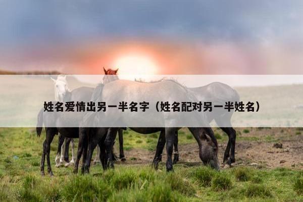 姓名爱情出另一半名字（姓名配对另一半姓名）