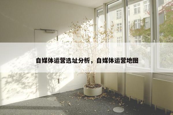 自媒体运营选址分析，自媒体运营地图