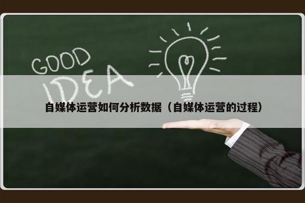 自媒体运营如何分析数据（自媒体运营的过程）