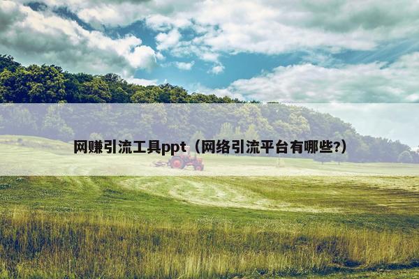 网赚引流工具ppt（网络引流平台有哪些?）