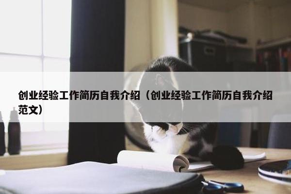 创业经验工作简历自我介绍（创业经验工作简历自我介绍范文）