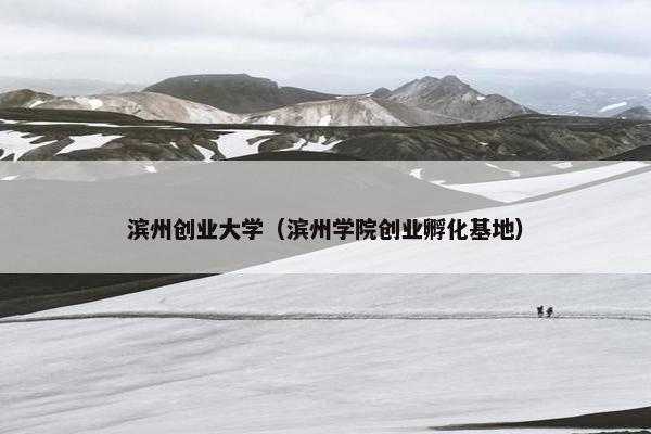 滨州创业大学（滨州学院创业孵化基地）