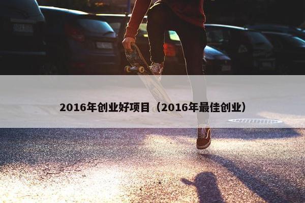 2016年创业好项目（2016年最佳创业）
