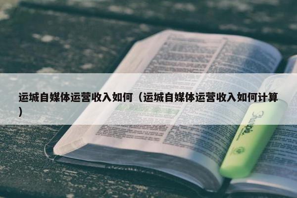 运城自媒体运营收入如何（运城自媒体运营收入如何计算）