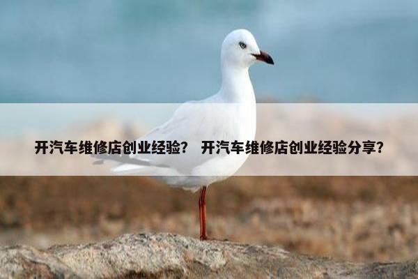 开汽车维修店创业经验？ 开汽车维修店创业经验分享？