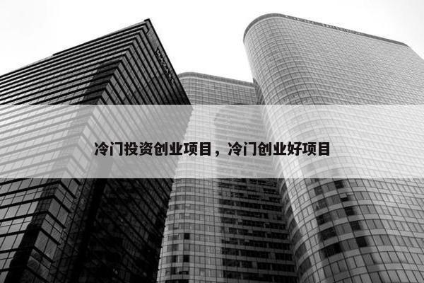 冷门投资创业项目，冷门创业好项目