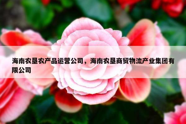 海南农垦农产品运营公司，海南农垦商贸物流产业集团有限公司