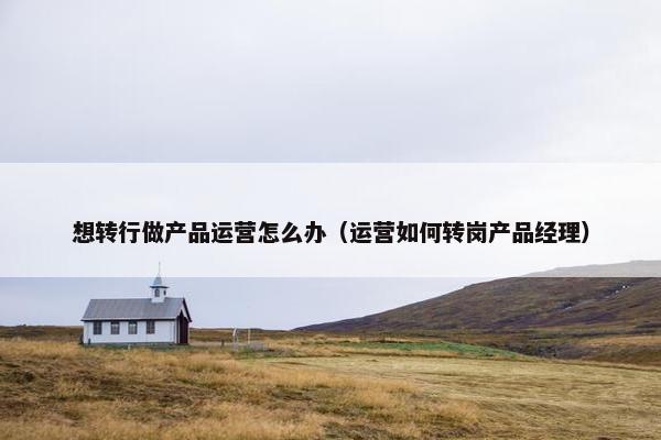想转行做产品运营怎么办（运营如何转岗产品经理）