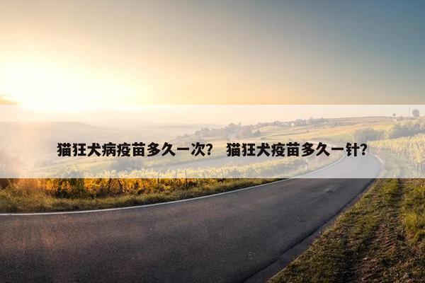 猫狂犬病疫苗多久一次？ 猫狂犬疫苗多久一针？