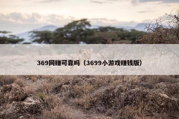 369网赚可靠吗（3699小游戏赚钱版）