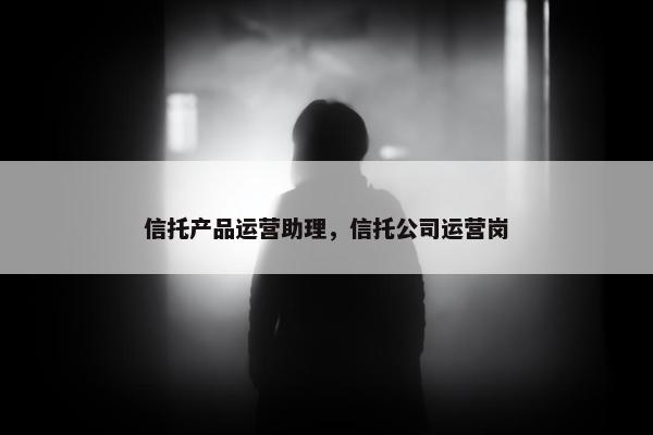 信托产品运营助理，信托公司运营岗