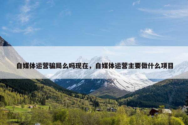 自媒体运营骗局么吗现在，自媒体运营主要做什么项目