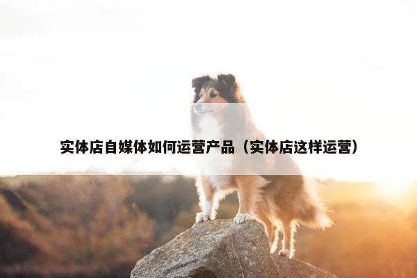 实体店自媒体如何运营产品（实体店这样运营）