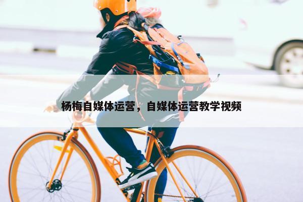 杨梅自媒体运营，自媒体运营教学视频