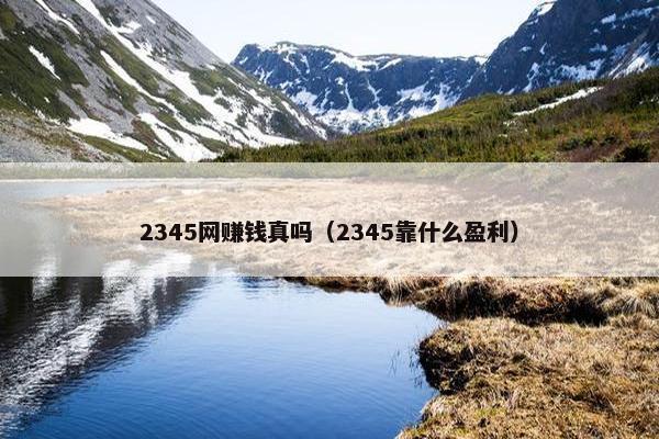 2345网赚钱真吗（2345靠什么盈利）