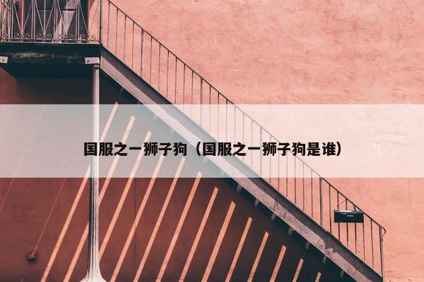 国服之一狮子狗（国服之一狮子狗是谁）