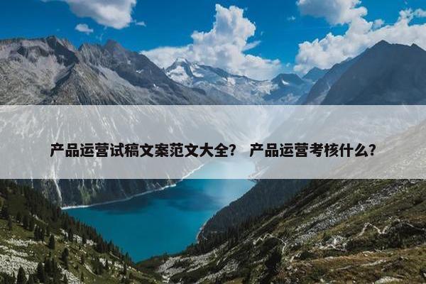 产品运营试稿文案范文大全？ 产品运营考核什么？