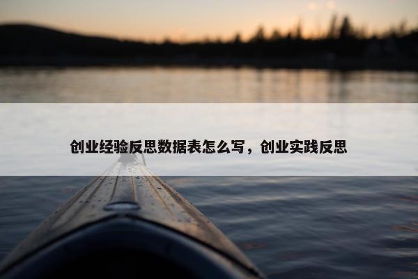 创业经验反思数据表怎么写，创业实践反思
