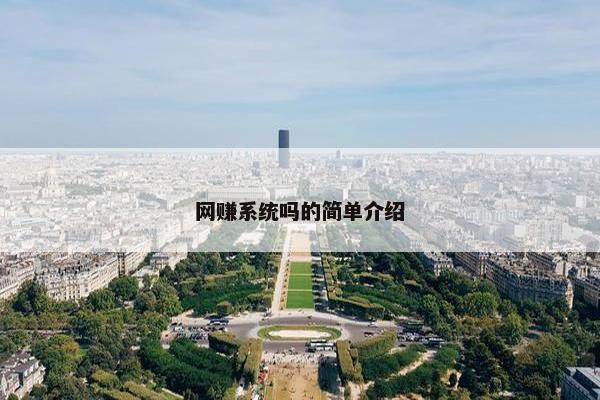 网赚系统吗的简单介绍