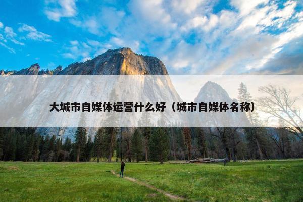 大城市自媒体运营什么好（城市自媒体名称）