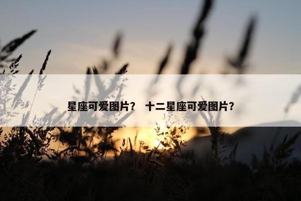 星座可爱图片？ 十二星座可爱图片？