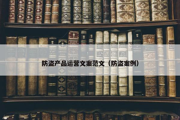 防盗产品运营文案范文（防盗案例）