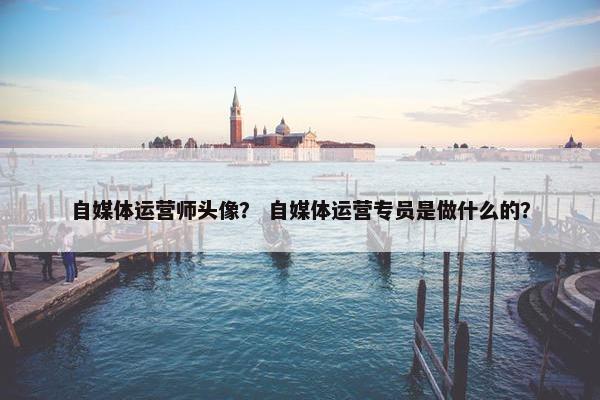 自媒体运营师头像？ 自媒体运营专员是做什么的？
