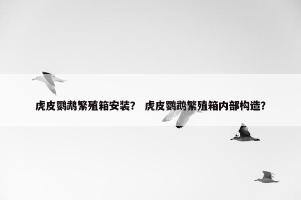 虎皮鹦鹉繁殖箱安装？ 虎皮鹦鹉繁殖箱内部构造？