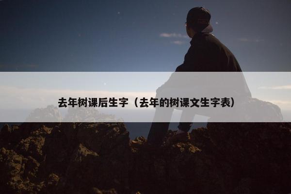 去年树课后生字（去年的树课文生字表）
