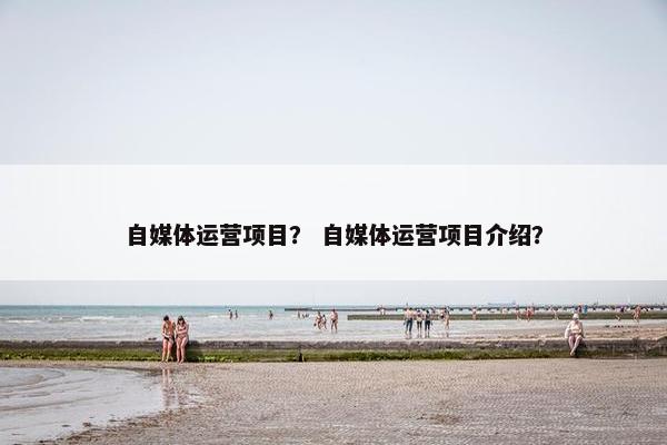 自媒体运营项目？ 自媒体运营项目介绍？