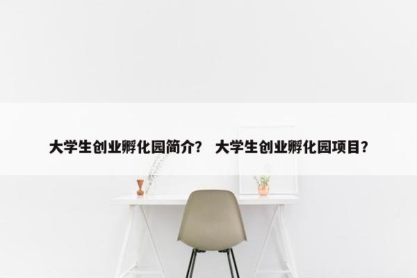 大学生创业孵化园简介？ 大学生创业孵化园项目？