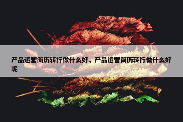 产品运营简历转行做什么好，产品运营简历转行做什么好呢