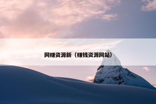 网赚资源新（赚钱资源网站）