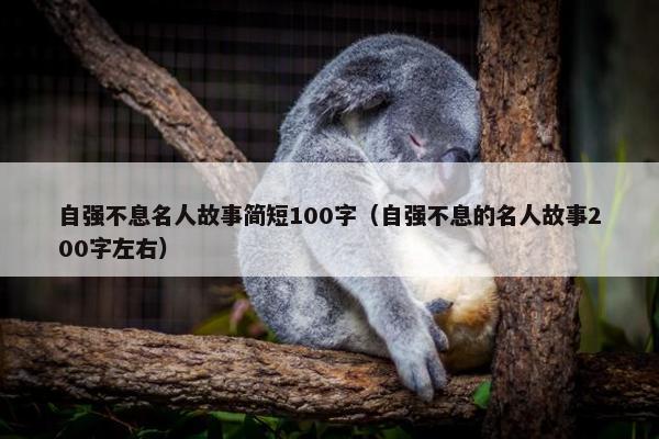自强不息名人故事简短100字（自强不息的名人故事200字左右）