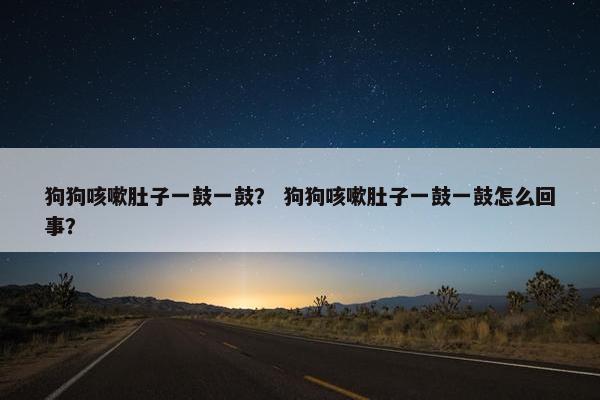 狗狗咳嗽肚子一鼓一鼓？ 狗狗咳嗽肚子一鼓一鼓怎么回事？