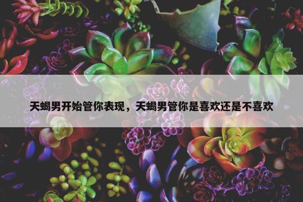 天蝎男开始管你表现，天蝎男管你是喜欢还是不喜欢