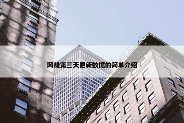 网赚第三天更新数据的简单介绍