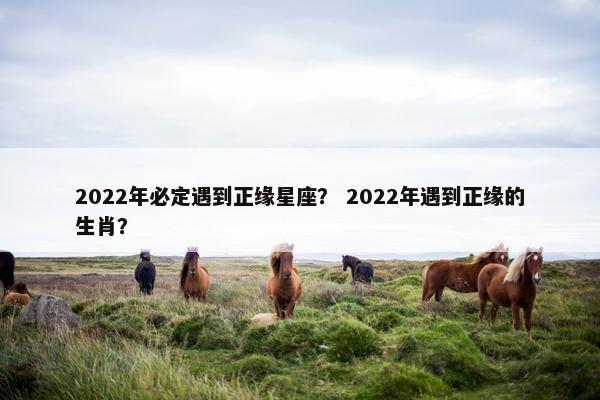 2022年必定遇到正缘星座？ 2022年遇到正缘的生肖？