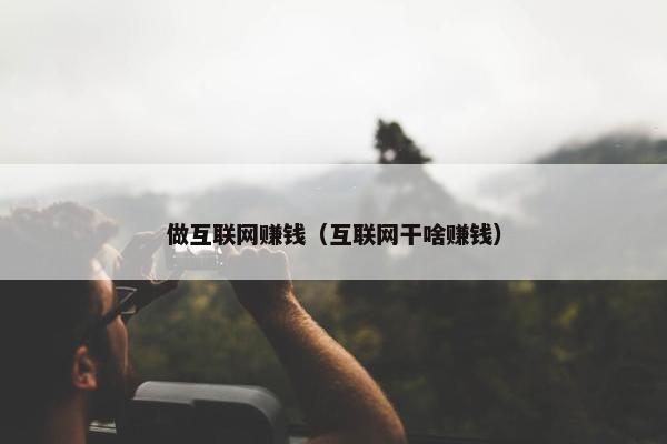 做互联网赚钱（互联网干啥赚钱）