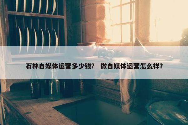 石林自媒体运营多少钱？ 做自媒体运营怎么样？