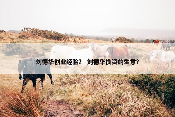刘德华创业经验？ 刘德华投资的生意？