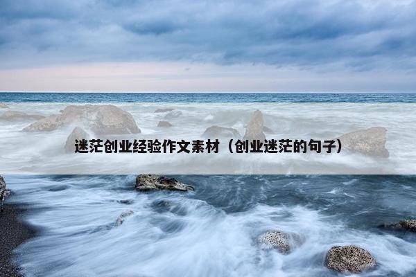 迷茫创业经验作文素材（创业迷茫的句子）