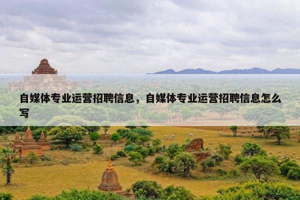 自媒体专业运营招聘信息，自媒体专业运营招聘信息怎么写